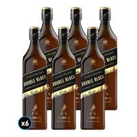 CAJA JW DOUBLE BLACK: 6x Whisky Johnnie Walker Double Black 750cc 40º alc.