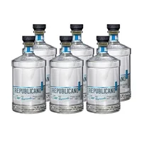 Caja Pisco Republicano Transparente 40° x6 ($7.990 c/u)