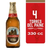 Cerveza Austral torres del paine botella 4 un de 330 cc