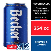 Cerveza Becker 4,5° 12 X 354 Cc.