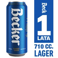 Cerveza Becker classic lager lata 710 cc