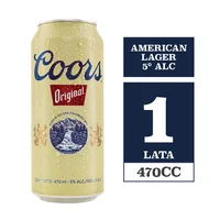 Cerveza Coors original lata 470 cc