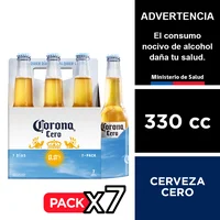 Cerveza Corona Cero 0,0° 7 X 330 Cc.