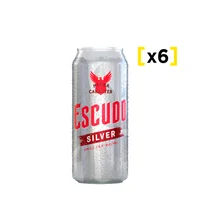 Cerveza Escudo Silver Lata 470 Cc X6