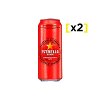 Cerveza Estrella Damm 2x Lata 500cc