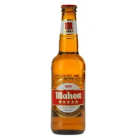 Cerveza Mahou lager cinco estrellas botella 330 cc