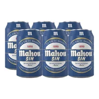 Cerveza Mahou Sin Alcohol Lata 330cc x6