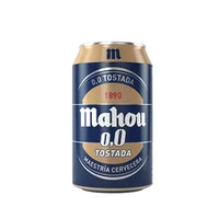 Cerveza Mahou Tostada Sin Alcohol Lata 330 Cc
