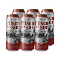 Cerveza Pilsen Del Sur Lata 473 Cc X6