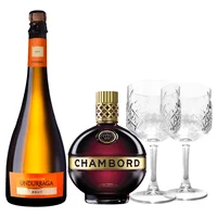 Chambord 750cc + 2 Copas + Undurraga Brut 750cc