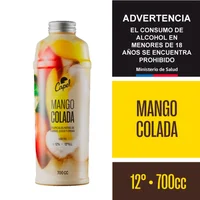 Cóctel Capel mango colada 12° botella 700 cc