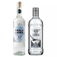 DUO ALTO DEL CARMEN - VALLELUNA: 1x Pisco Alto del Carmen Transparente 750cc 40º alc. + 1x Pisco Valleluna Doble Destilado 750cc 40° alc.