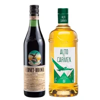 DUO ALTO - FERNET: Pisco Alto del Carmen 35 grados 1 Litro + 1x Licor Fernet Branca 750cc