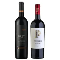 Duo Maestro: 1x Vino Primus The Blend Orgánico 750cc + 1x Vino Ventisquero Grey Cabernet Sauvignon 750cc