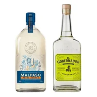 DUO PISCOS TRANSPARENTES N°3: 1x Pisco El Gobernador Reservado 700cc 40º alc. + 1x Pisco MalPaso Pedro Jimenez 750cc 40º alc.