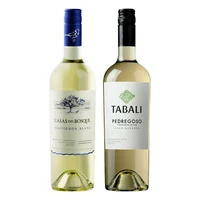 DUO VINOS BLANCOS CASAS DEL BOSQUE - TABALI: 1x Vino Casas del Bosque Reserva Sauvignon Blanc 750cc + 1x Vino Tabali Pedregoso Gran Reserva Sauvignon Blanc 750cc