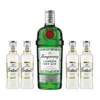 Gin Tanqueray London Dry 700cc + 4 Agua Tónica Britvic Low Calorie 200cc