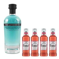 Gin The London Nº1 47º 700cc + 4 Britvic Raspberry 200cc