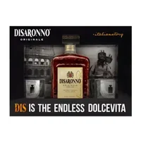 Kit Disaronno + Vaso: 1x Licor Amaretto Disaronno 700cc + 2x Vasos