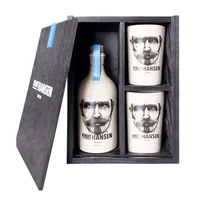 KIT KNUT HANSEN N°1: 1x Knut Hansen Dry Gin 750cc 42º alc. + 2x Vasos Knut Hansen