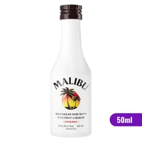 Miniatura Ron Malibu - 50ml (plástico)