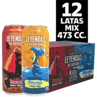 Pack 12 un. Cerveza Leyendas de Origen Mix 473 cc