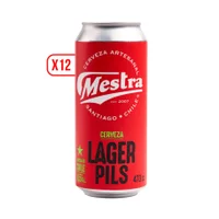 Pack 12 unidades Cerveza Mestra Lager473 ml ($990 c/u) Semanal