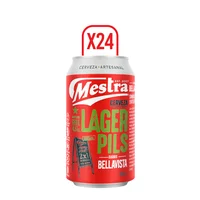 Pack 24x Cerveza Mestra Lager Pils Lata 350cc
