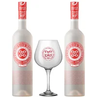 Pack 2 Pisco Fundo Los Nichos Reservado 750cc + Copa 507cc