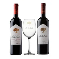 Pack 2 Vinos Arboleda 750ml + Copa de Regalo