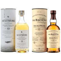 Pack 2x Whisky Súper Premium 12 Años Single Malt - The Balvenie + Aultmore - 700ml