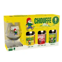 Pack 3x Cerveza Chouffe Discovery Pack - 330cc + Copa Tulipán