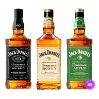 Pack 3x Whisky Jack Daniels - Mix N°7 + Honey + Apple - 750ml