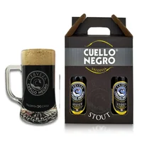 Pack 4 Cervezas Cuello Negro Stout 330ml + Schopero 500cc