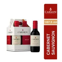 Pack 4 un. Vino Carmen Clásico MGX Cabernet Sauvignon 187 cc