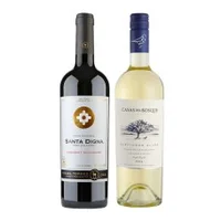 Pack 6 Casas del Bosque Sauvignon Blanc + 6 Miguel Torres Gran Reserva Santa Digna Cabernet Sauvignon ( $4.990 c/u)