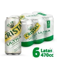 Pack 6 un. Cerveza Cristal Ultra 3.5° Lata 470 cc