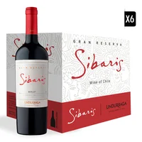 Pack 6x Vino Undurraga Sibaris Merlot 750cc