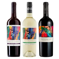 PACK 7 COLORES N°5: 1x Vino 7 Colores Reserva Carmenere Cinsault 750cc + 1x Vino 7 Colores Reserva Sauvignon Blanc 750cc + 1x Vino 7 Colores Gran Reserva Cabernet Sauvignon-Muscat 750cc