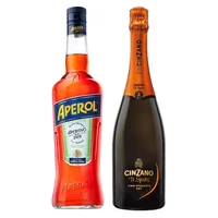 PACK APEROL TO SPRITZ: 1x Licor Aperitivo Aperol 750cc + 1x Espumante Cinzano Prosecco Spritz 750cc