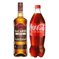 PACK BACARDI + COCA-COLA: 1x Ron Bacardi Añejo 750cc + 1x Bebida Coca Cola Original  1.5L