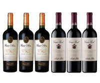 PACK CASAS (Cabernet): 3x Vino Casa Real Cabernet Sauvignon 750cc + 3x Vino Casa Silva Gran Terroir Cabernet Sauvignon 750cc