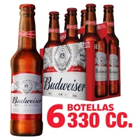 Pack Cerveza Budweiser botella 6 un de 330 cc