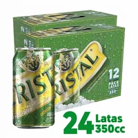 Pack cerveza cristal lata 24 un de 350 cc