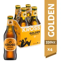 Pack Cerveza Kross golden ale botella 4 un de 330 cc