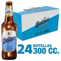 Pack Cerveza Quilmes clásica botella 24 un de 300 cc