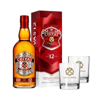 PACK CHIVAS + 2 VASOS: Whisky Chivas Regal 12 años 750cc 40º alc. + 2x Vaso Chivas Regal
