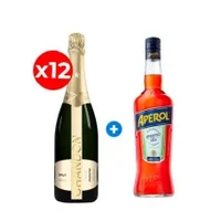 Pack de 12 Espumante Chandon Brut + Aperol de Regalo