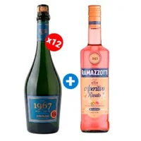 Pack de 12 Espumante Undurraga 1967, Reserva Familiar Brut Método Charmat + Ramazzotti de regalo