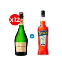 Pack de 12 Espumante Undurraga Brut Royal + Aperol de Regalo